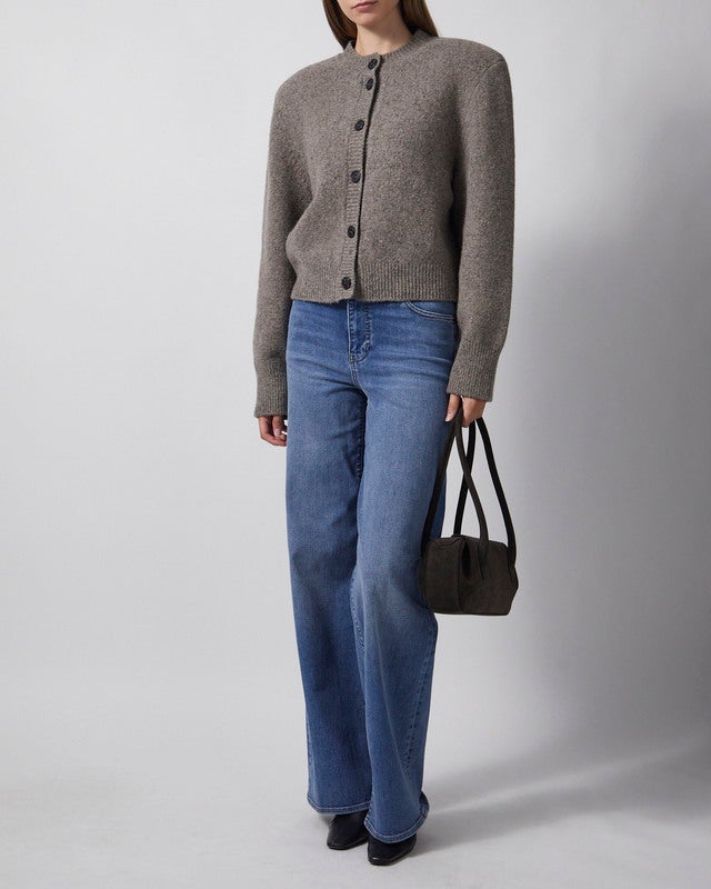 RÓHE Cardigan Statement Mouliné Taupe 40