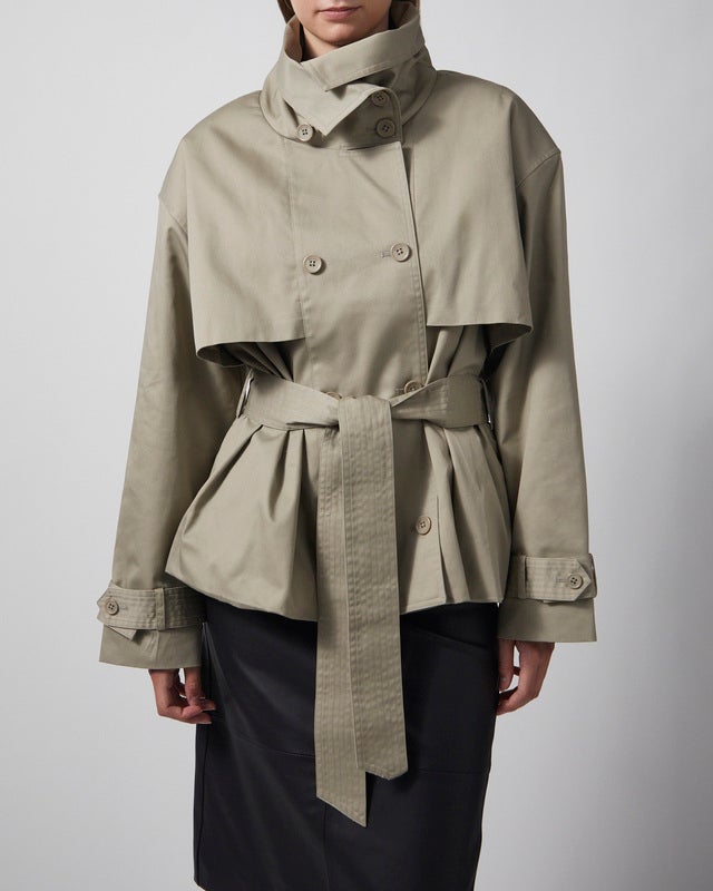 ROTATE  Jacket Short Trench Coat Grey 36