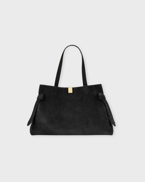 Bag Gyoza Tote Suede Black ONESIZE 1