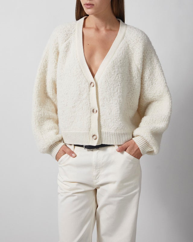 Wakakuu Icons Cardigan Boucle Cream XS-S