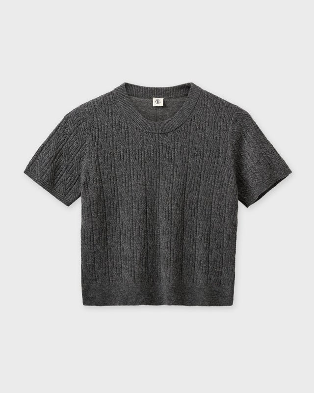 The Garment T-Shirt Como Tee Mini Rib Grey melange UK 6 (EUR 34)