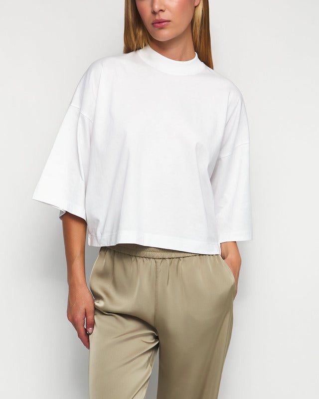 Wakakuu Icons T-Shirt Kim Oversized Cropped White L