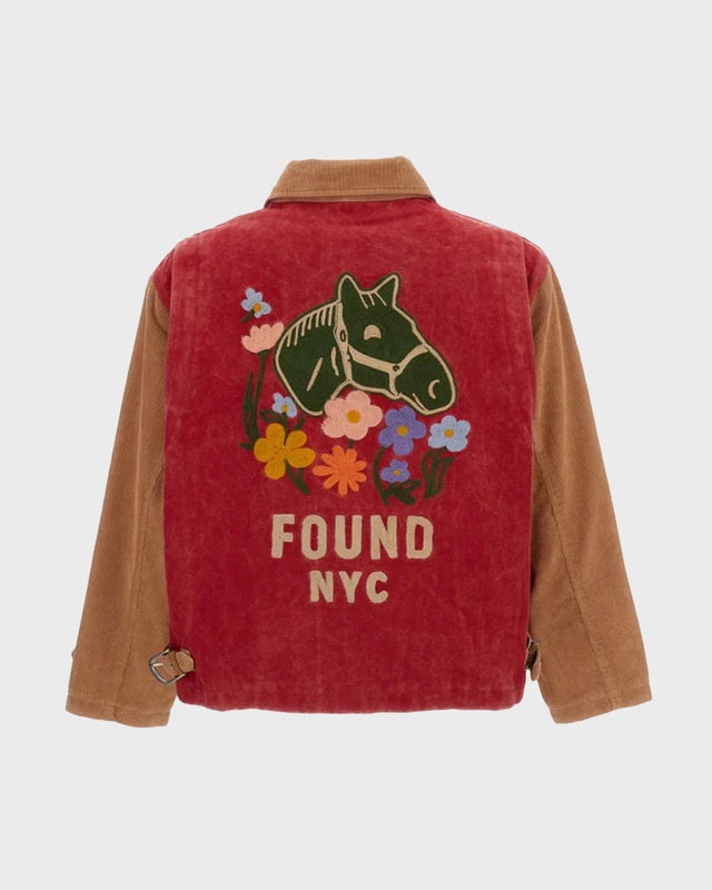 Found Jacket Canvas Corduroy Field Unisex Red/brown M
