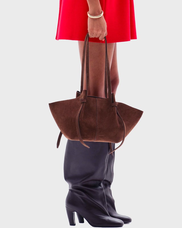 YUZEFI Mochi Suede Bag  Chocolate ONESIZE