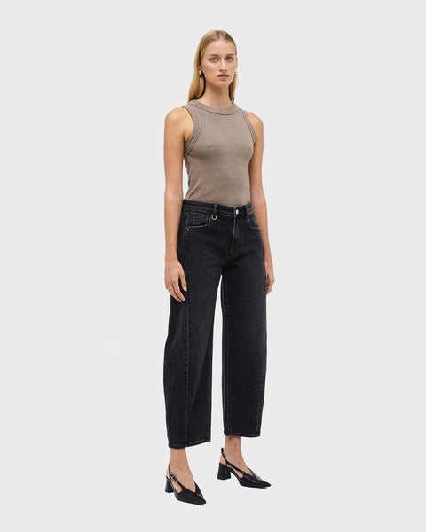 Jeans Amber Barrel Wanted Washed Black 2