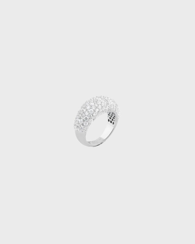 CBYC Ring Pebble with Silver White Stones Silver/vit 54