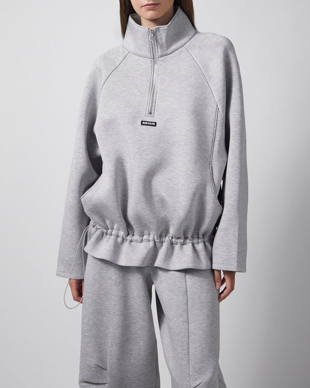 ROTATE  Jacket Scuba Half Zip Grey Melange M