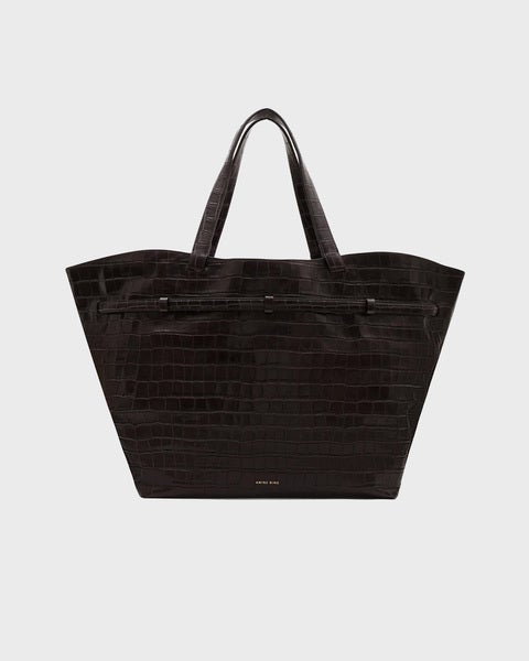 ELLY TOTE EMBOSSED - DARK BROWN mörkbrun ONESIZE 2