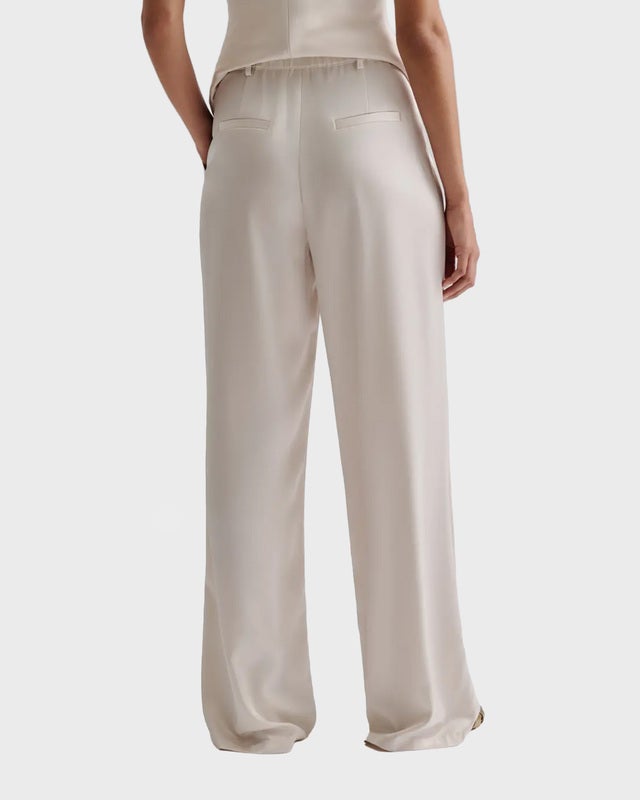 Malina Pants Sarah Elastic Waist Satin Vanilla 42