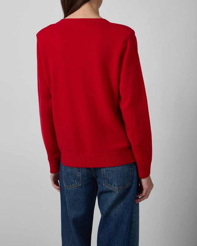Wakakuu Icons Sweater Angler Wool Cashmere Red S