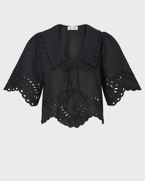Blouse Estela Broderie Anglais Black 1