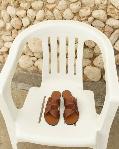 Sandaler Allai Cannella/Contrast Stitch Leather Brun 2