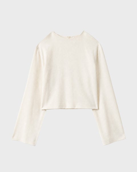 Blouse Creme Cropped Cream 1