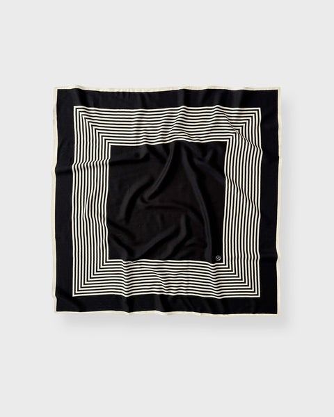 Scarf Wool Striped Svart/creme ONESIZE 1