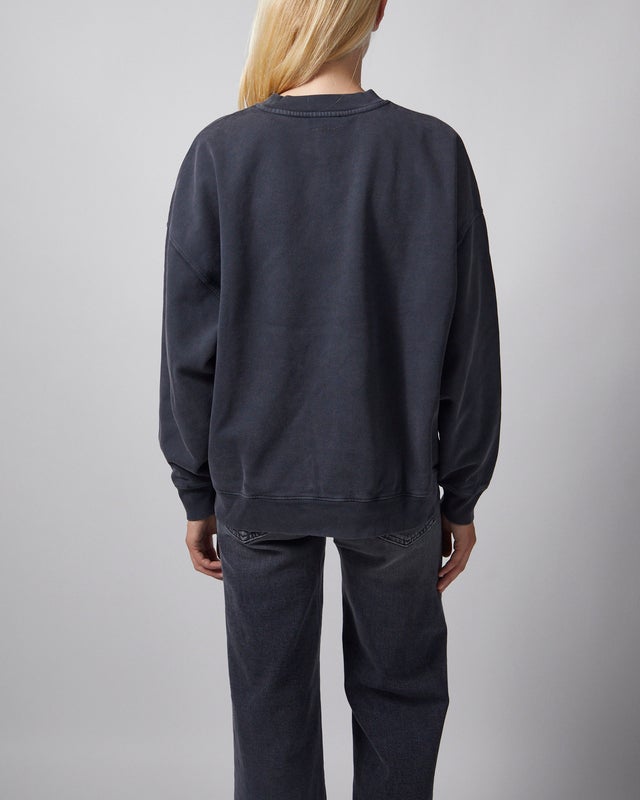 Anine Bing Sweatshirt Miles Leopard Muse Washed Black XS