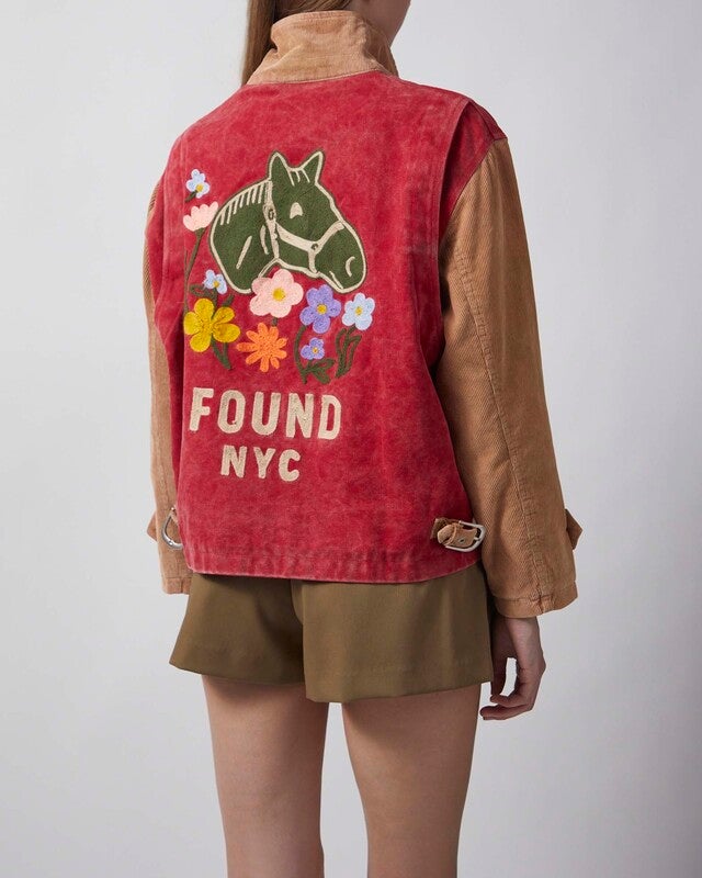 Found Jacka Canvas Corduroy Field Unisex Red/brown M
