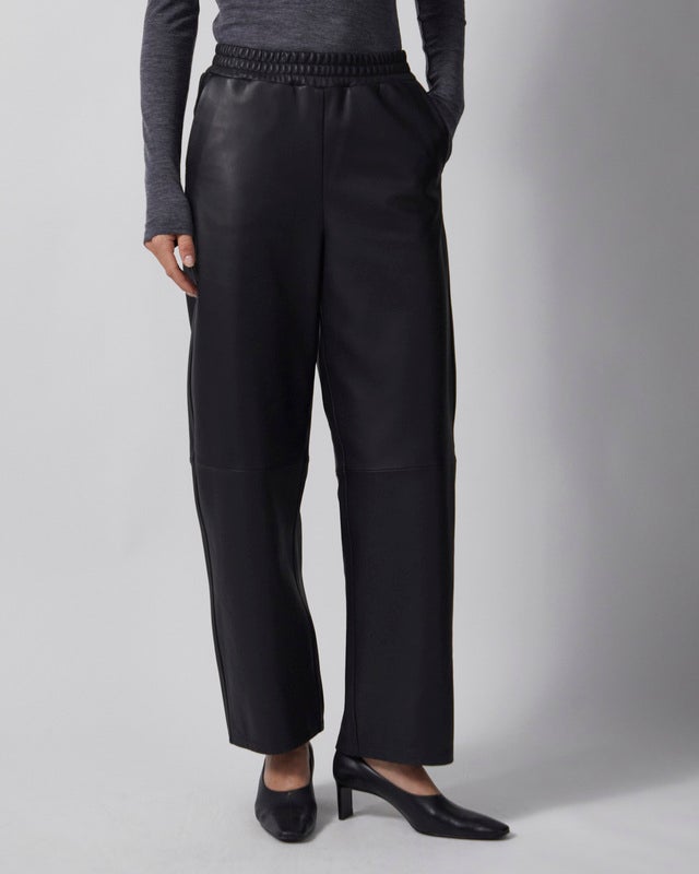Wakakuu Icons Trousers Cropped Leather Black 42