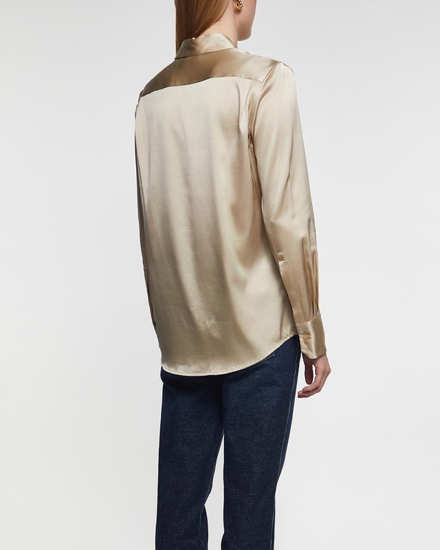 Filippa K Shirt Silk Pearl 42