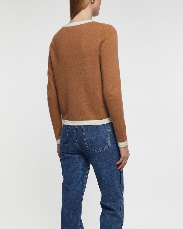 Andiata Cardigan Charlott camel/vit M