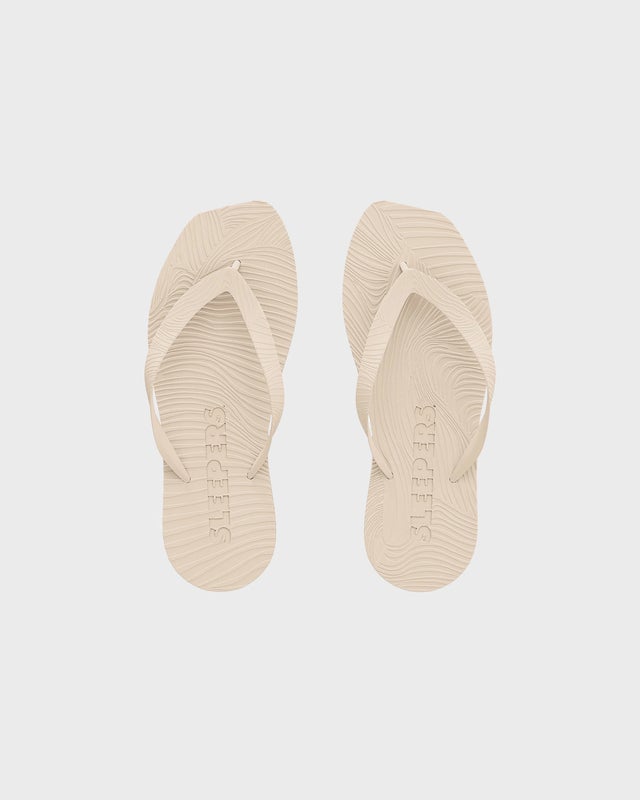 SLEEPERS Flipflops Tapered Platform Egg shell EUR 37