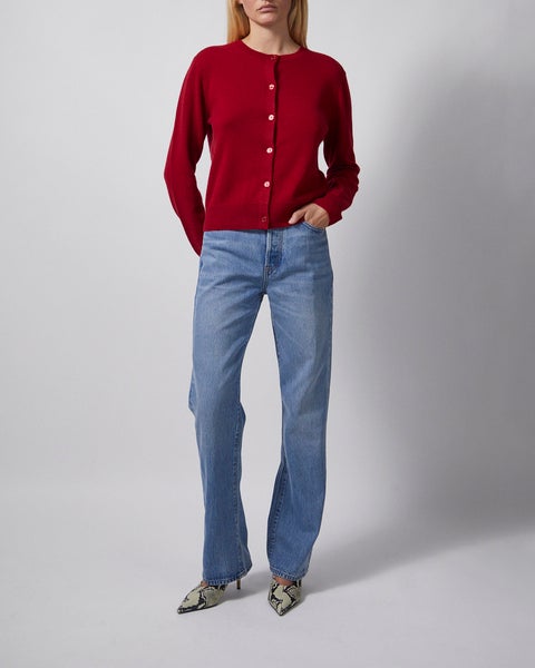 Cardigan Cashmere Dark Red 2
