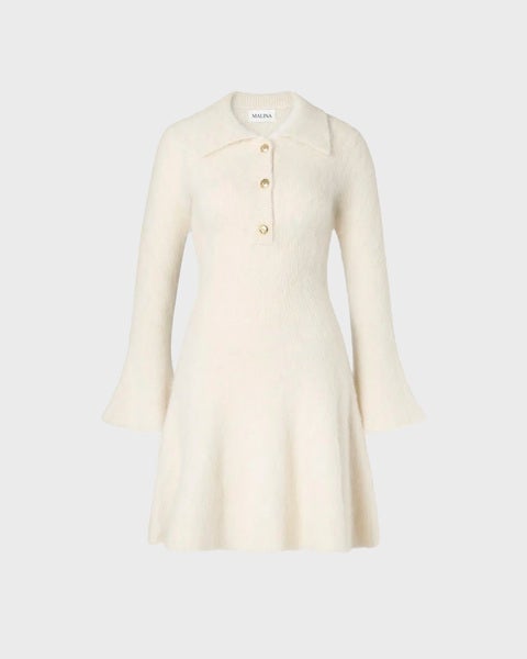 Dress Emelise Aplaca Blend Knitted Mini Vanilla 1