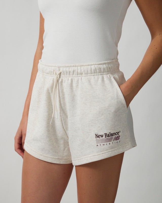 New Balance Shorts Trackside French Terry Beige M
