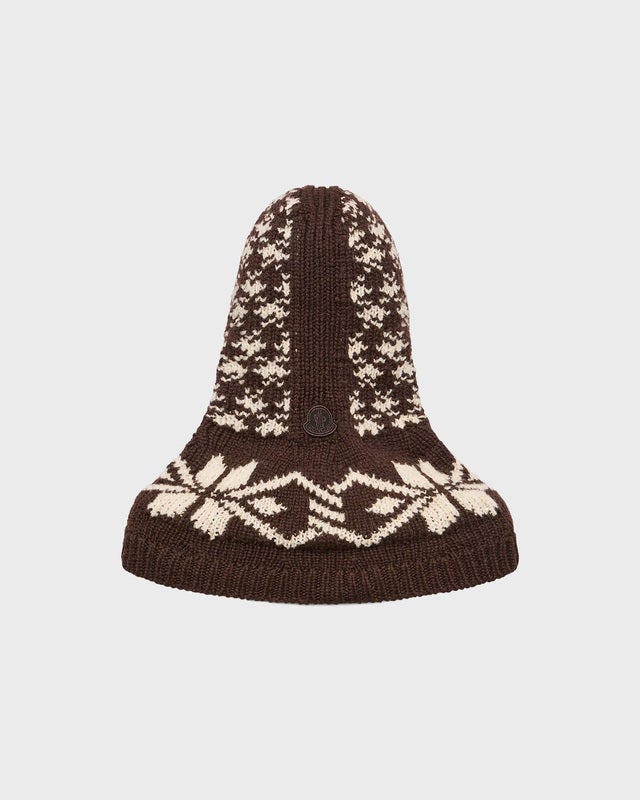 Moncler Balaclava Jacquard Sequin Brown ONESIZE