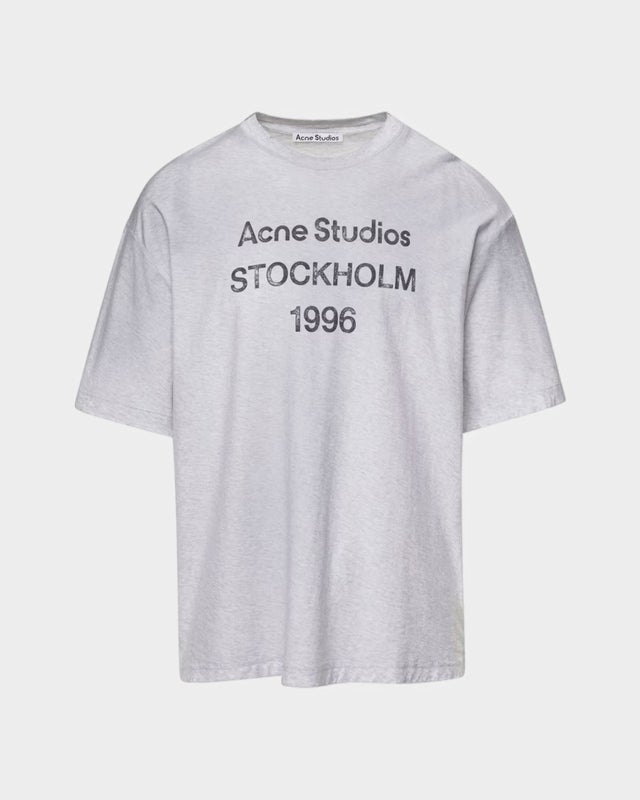 Acne Studios T-shirts Relaxed Logo Grey melange XXS