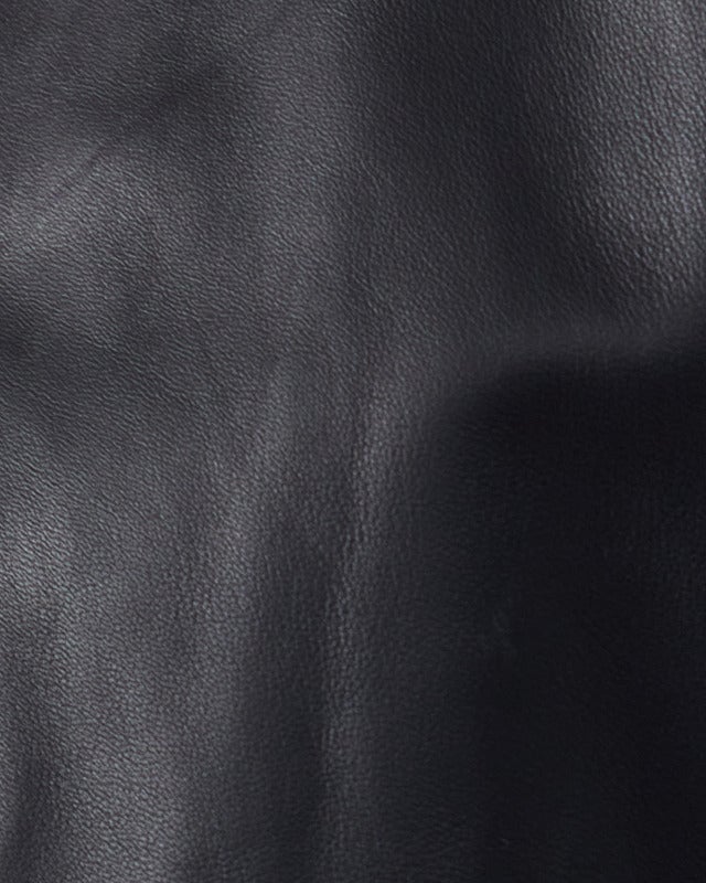 Wakakuu Icons Jacket Leather Funnel Neck Black L