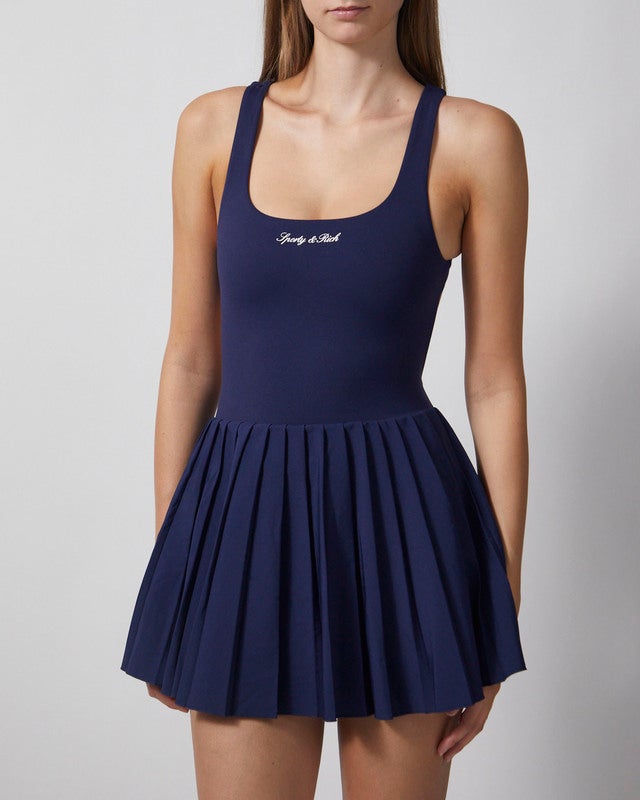 Sporty & Rich Dress Signature Logo Court Navy M