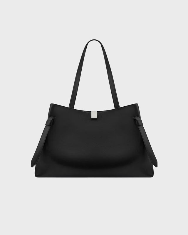 Yuzefi Tote Gyoza Smooth Leather Black ONESIZE