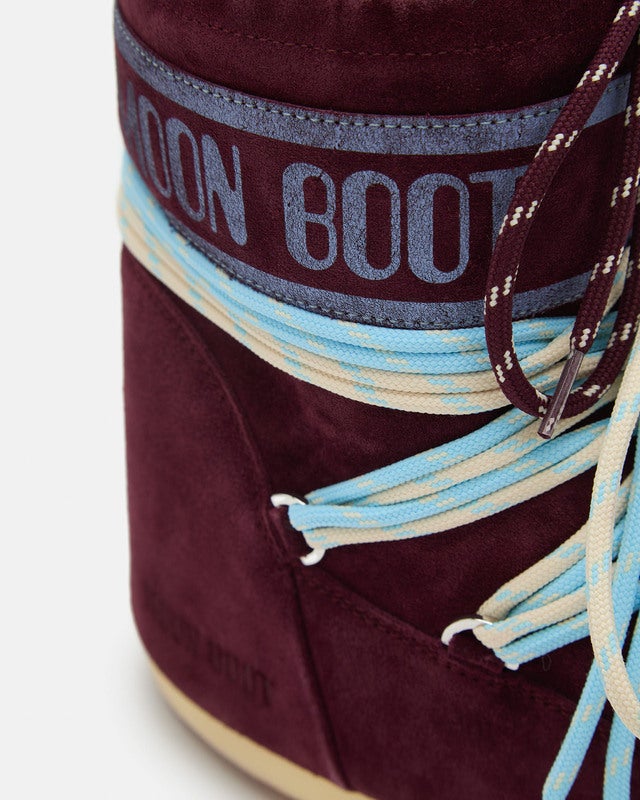 Moon Boot Boots Icon Low Suede Laces Burgundy  39-41