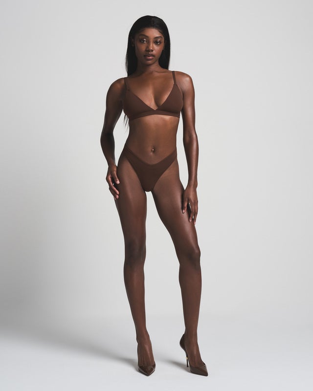 Skims Bralette Fits Everybody Triangle Cocoa L