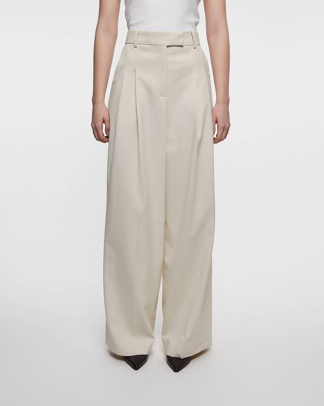 By Malene Birger Byxor Cymbaria High-Waist  Pearl 40