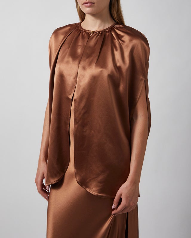 By Malene Birger Cape Dallias Light Brown L-XL