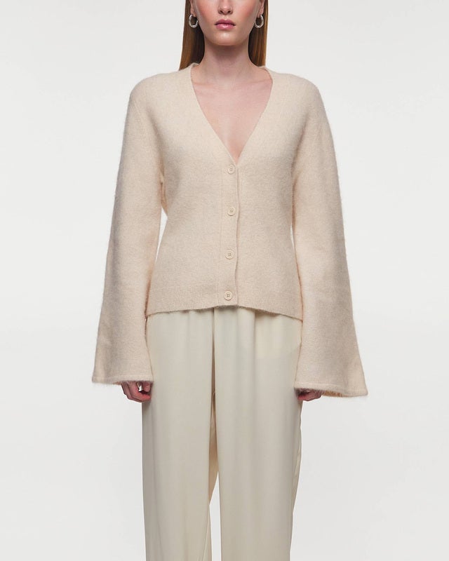 Filippa K Cardigan Fluffy V-Neck Beige S