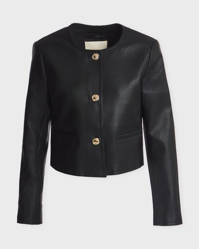 Wakakuu Icons Jacket Kennedy Faux Leather Black XS