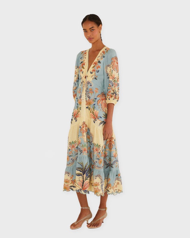 FARM Rio Dress Boho Maxi Light yellow M