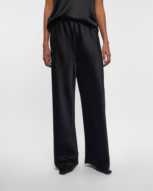 Almada Byxor Bias Satin Pants Svart XS