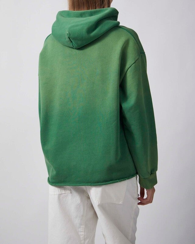 Found Huvtröja Wildlife Embroidered Unisex Green XL