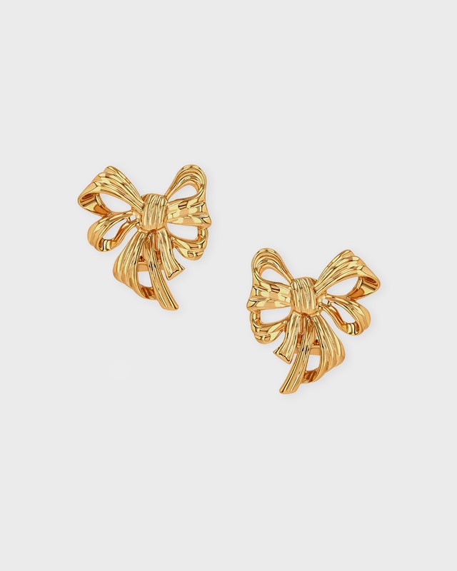 Anine Bing Earrings Bow Gold ONESIZE