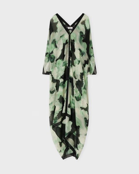 Dress Agave Blurry Flower Green ONESIZE 1