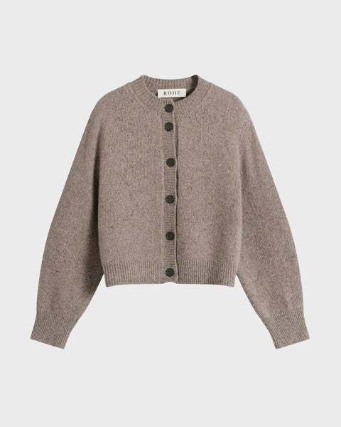 Cardigan Statement Mouliné Taupe 1