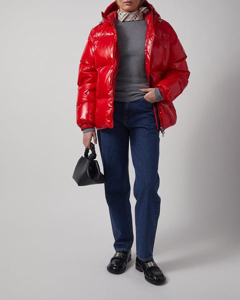 Jacket Unisex Sten Hooded Down  Red 2