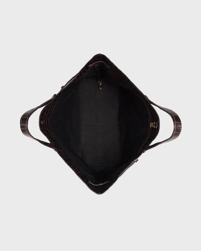 Anine Bing Tote Elly Embossed Dark Brown ONESIZE