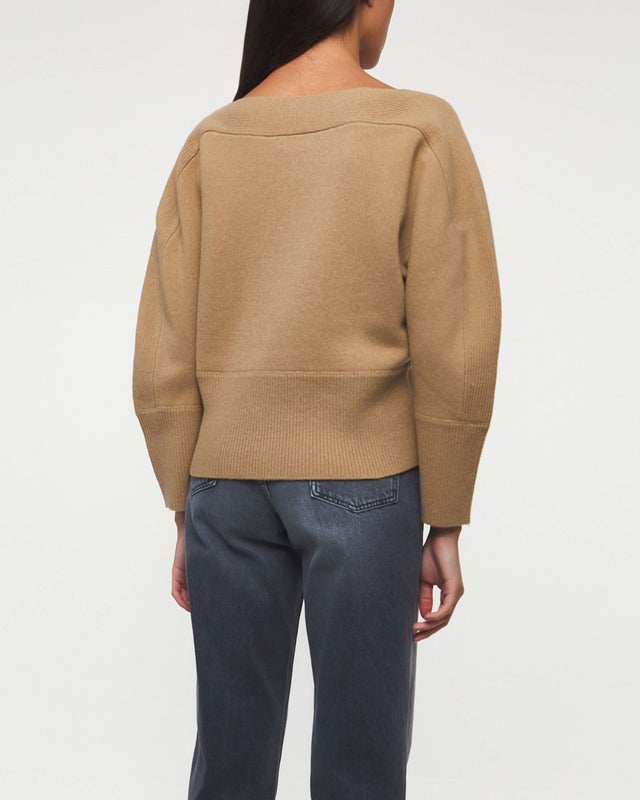 Dagmar Sweater Curved Knit Camel M