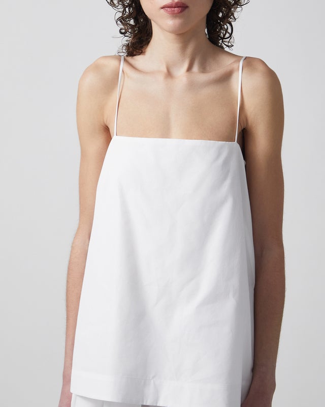 Dagmar Dress Cotton Strap  White 40