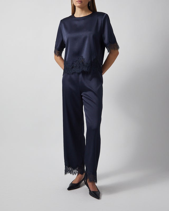 Wakakuu Icons Top Canary Lace Navy XS