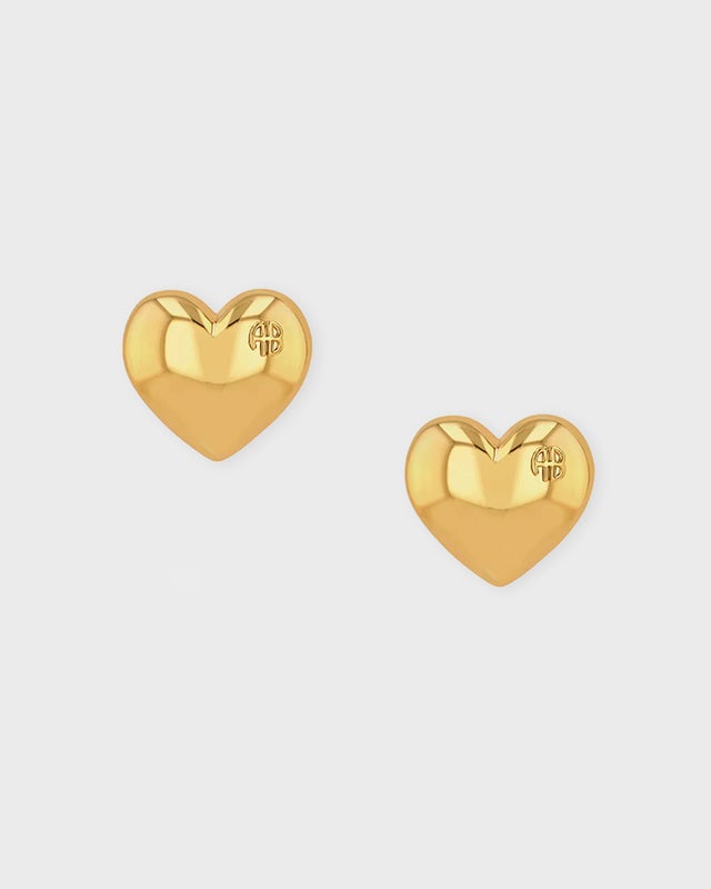 Anine Bing Earrings Abstract Heart Gold ONESIZE